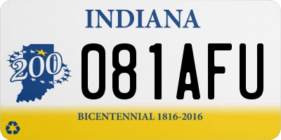 IN license plate 081AFU