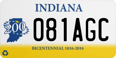 IN license plate 081AGC