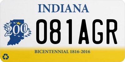 IN license plate 081AGR