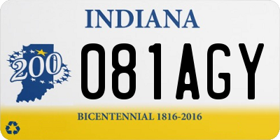 IN license plate 081AGY
