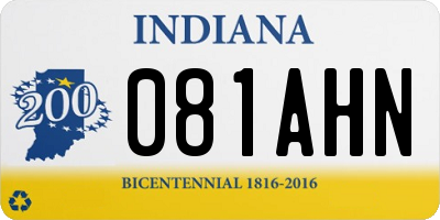 IN license plate 081AHN