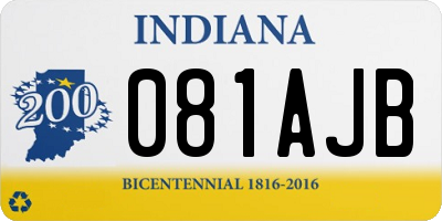 IN license plate 081AJB