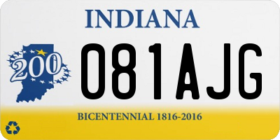 IN license plate 081AJG