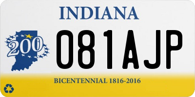 IN license plate 081AJP