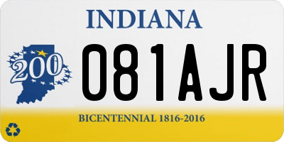 IN license plate 081AJR