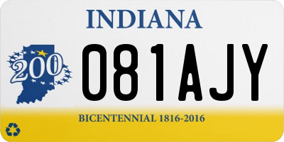 IN license plate 081AJY