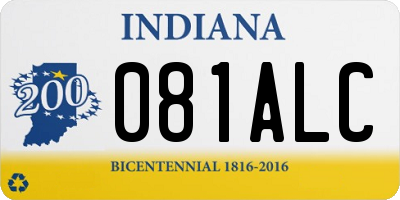 IN license plate 081ALC