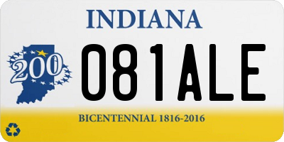 IN license plate 081ALE