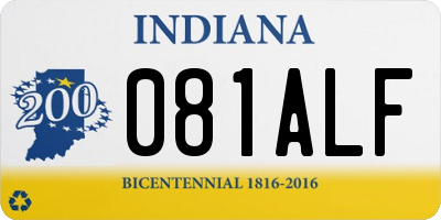 IN license plate 081ALF