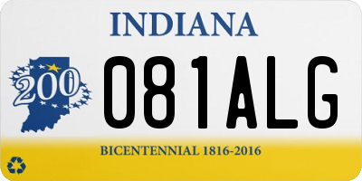 IN license plate 081ALG
