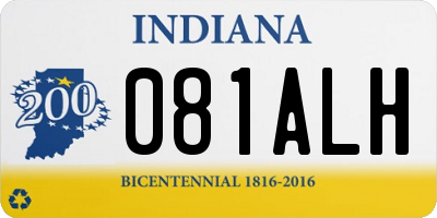 IN license plate 081ALH