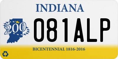 IN license plate 081ALP
