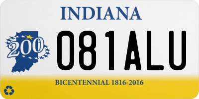 IN license plate 081ALU