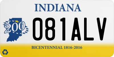 IN license plate 081ALV