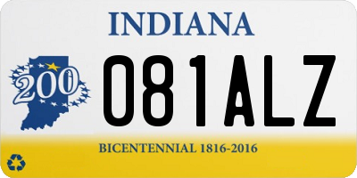 IN license plate 081ALZ