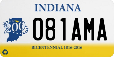 IN license plate 081AMA