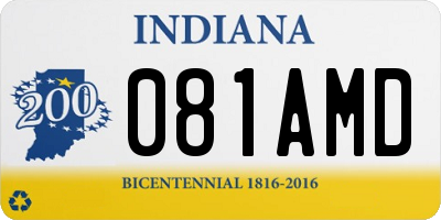 IN license plate 081AMD