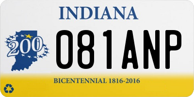 IN license plate 081ANP