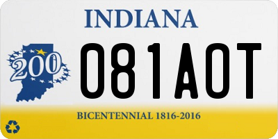 IN license plate 081AOT