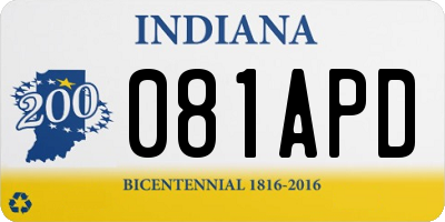 IN license plate 081APD