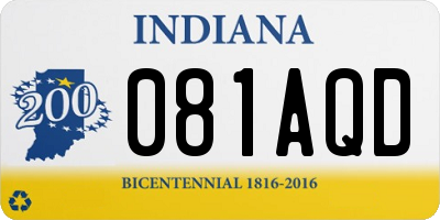 IN license plate 081AQD