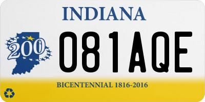 IN license plate 081AQE