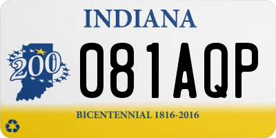 IN license plate 081AQP