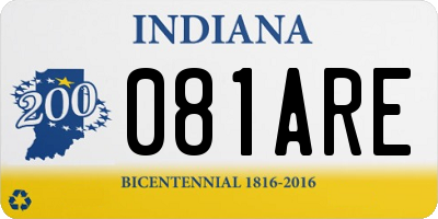 IN license plate 081ARE