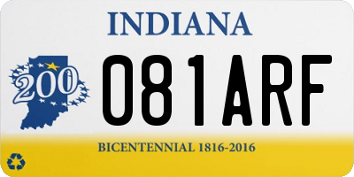 IN license plate 081ARF