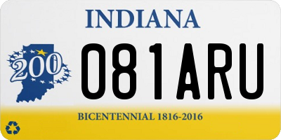 IN license plate 081ARU