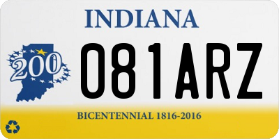IN license plate 081ARZ