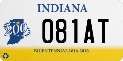 IN license plate 081AT