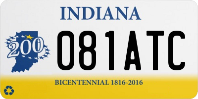 IN license plate 081ATC