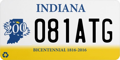 IN license plate 081ATG