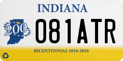 IN license plate 081ATR