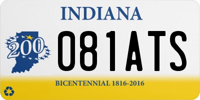 IN license plate 081ATS