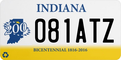IN license plate 081ATZ