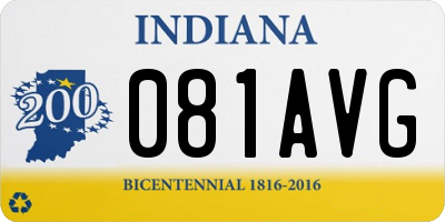 IN license plate 081AVG