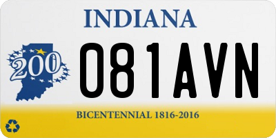 IN license plate 081AVN