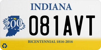 IN license plate 081AVT