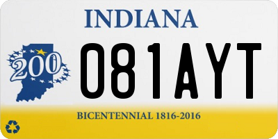 IN license plate 081AYT