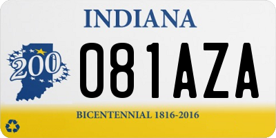 IN license plate 081AZA