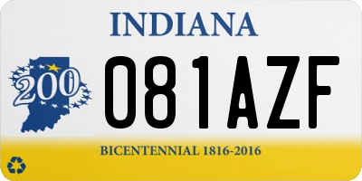 IN license plate 081AZF