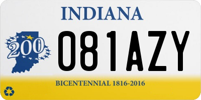 IN license plate 081AZY
