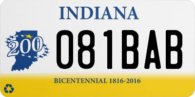 IN license plate 081BAB