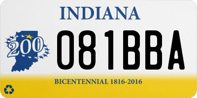 IN license plate 081BBA