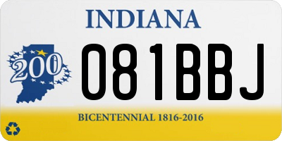 IN license plate 081BBJ