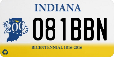 IN license plate 081BBN