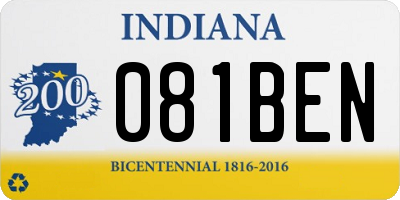 IN license plate 081BEN