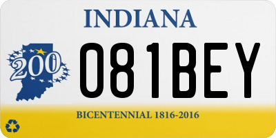 IN license plate 081BEY